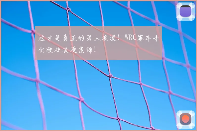 这才是真正的男人浪漫！WRC赛车手们硬核浪漫集锦！